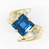 14K Gold & Crystalline Silver London Blue Topaz Ring - 35949-Shelli Kahl-Renee Taylor Gallery