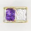 14K Gold & Crystalline Silver Amethyst Ring - 35954-Shelli Kahl-Renee Taylor Gallery