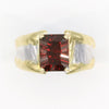 14K Gold & Crystalline Silver Garnet Ring - 35958-Shelli Kahl-Renee Taylor Gallery