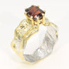 14K Gold & Crystalline Silver Garnet Ring - 35959-Shelli Kahl-Renee Taylor Gallery
