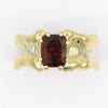 14K Gold & Crystalline Silver Garnet Ring - 35959-Shelli Kahl-Renee Taylor Gallery