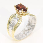 14K Gold & Crystalline Silver Garnet Ring - 35961-Shelli Kahl-Renee Taylor Gallery