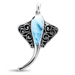 Stingray Necklace - Nstin00-00-Marahlago Larimar-Renee Taylor Gallery