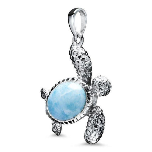 Turtle Necklace - Nturt00-ch-Marahlago Larimar-Renee Taylor Gallery