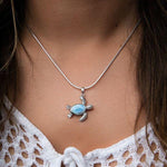 Turtle Necklace - Nturt00-ch-Marahlago Larimar-Renee Taylor Gallery