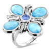 Ariel Ring - Rarie00-00-Marahlago Larimar-Renee Taylor Gallery