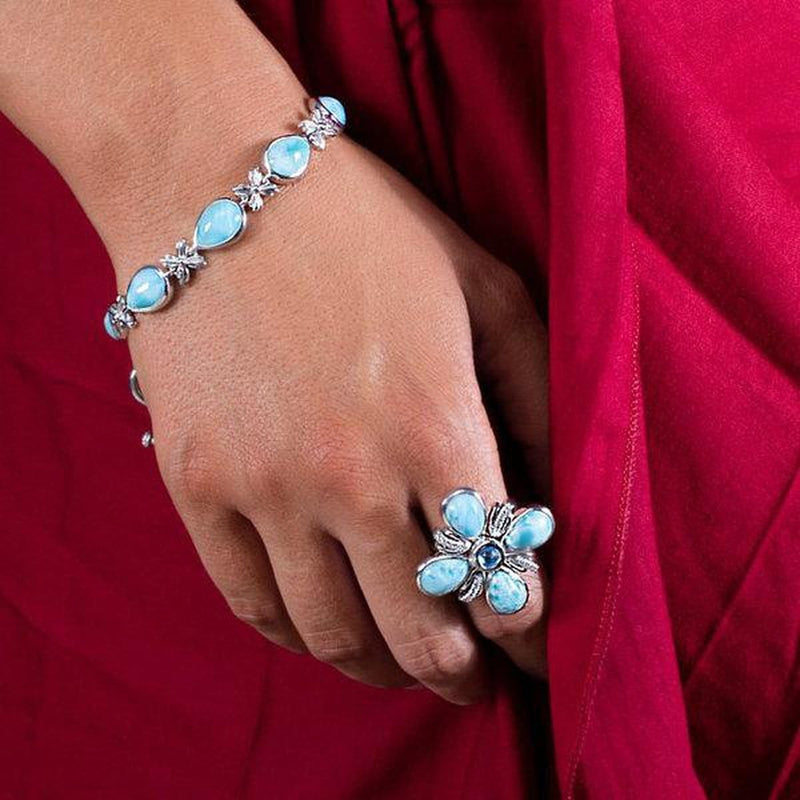 Ariel Ring - Rarie00-00-Marahlago Larimar-Renee Taylor Gallery