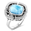 Aspen Ring - Raspe00-00-Marahlago Larimar-Renee Taylor Gallery