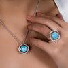 Aspen Ring - Raspe00-00-Marahlago Larimar-Renee Taylor Gallery