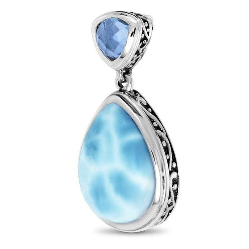 Ilona Necklace - Nilon01-00-Marahlago Larimar-Renee Taylor Gallery