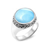 Tonela Ladies Ring - Rtone01-00-Marahlago Larimar-Renee Taylor Gallery