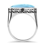 Tonela Men's Ring - Rtone00-00-Marahlago Larimar-Renee Taylor Gallery