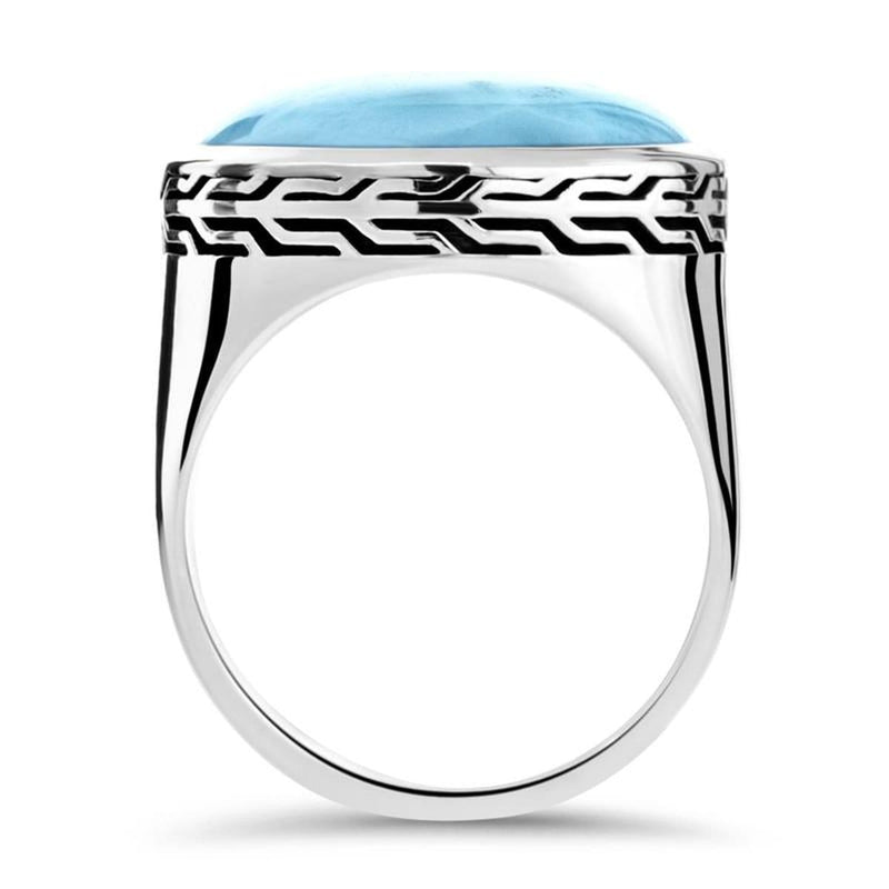 Tonela Men's Ring - Rtone00-00-Marahlago Larimar-Renee Taylor Gallery