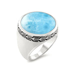 Tonela Men's Ring - Rtone00-00-Marahlago Larimar-Renee Taylor Gallery