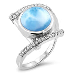 Vixen Ring - Rvixe00-00-Marahlago Larimar-Renee Taylor Gallery