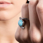 Vixen Ring - Rvixe00-00-Marahlago Larimar-Renee Taylor Gallery