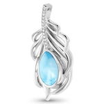 Willow Necklace - Nwill01-00-Marahlago Larimar-Renee Taylor Gallery