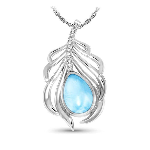 Willow Necklace - Nwill01-00-Marahlago Larimar-Renee Taylor Gallery