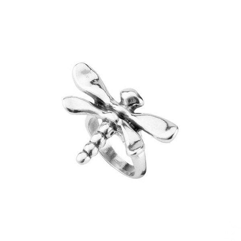 My Dragon-Fly Sterling Silver Plated Ring - ANI0563MTL0000-UNO de 50-Renee Taylor Gallery