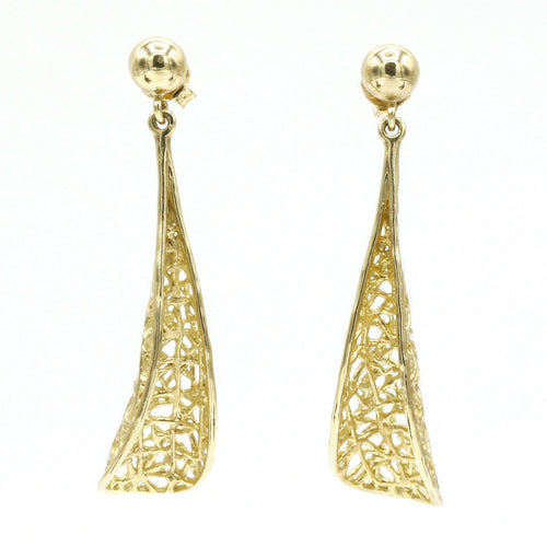 14K Yellow Gold Earrings - 197+Q-Y-Leon Israel Designs-Renee Taylor Gallery