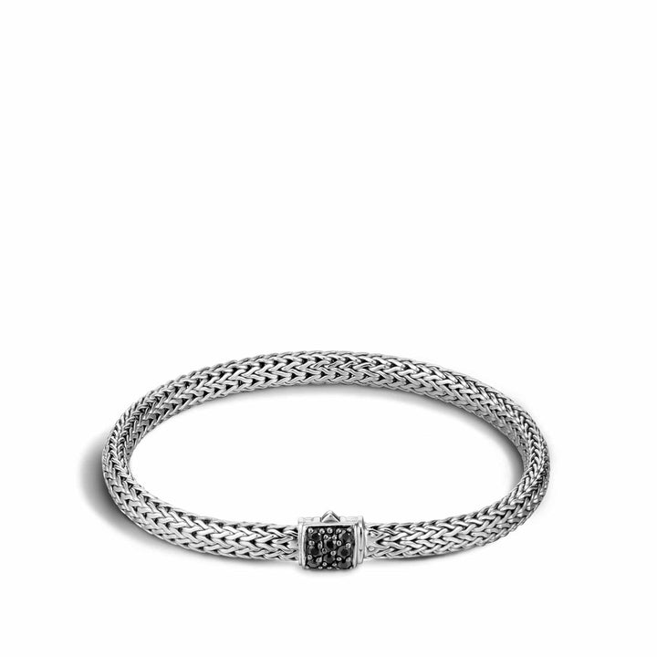 Icon Bracelet, Sterling Silver, Pavé, 5MM- BBS96002BLS-John Hardy-Renee Taylor Gallery