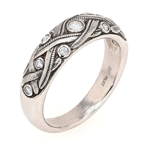 18K Vine Platinum Diamond Band - R-64P-Alex Sepkus-Renee Taylor Gallery