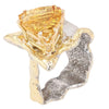 14K Gold & Crystalline Silver Citrine Ring - 37182-Shelli Kahl-Renee Taylor Gallery