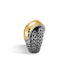 Classic Chain Silver & Hammered Gold Ring - RZ90238-John Hardy-Renee Taylor Gallery