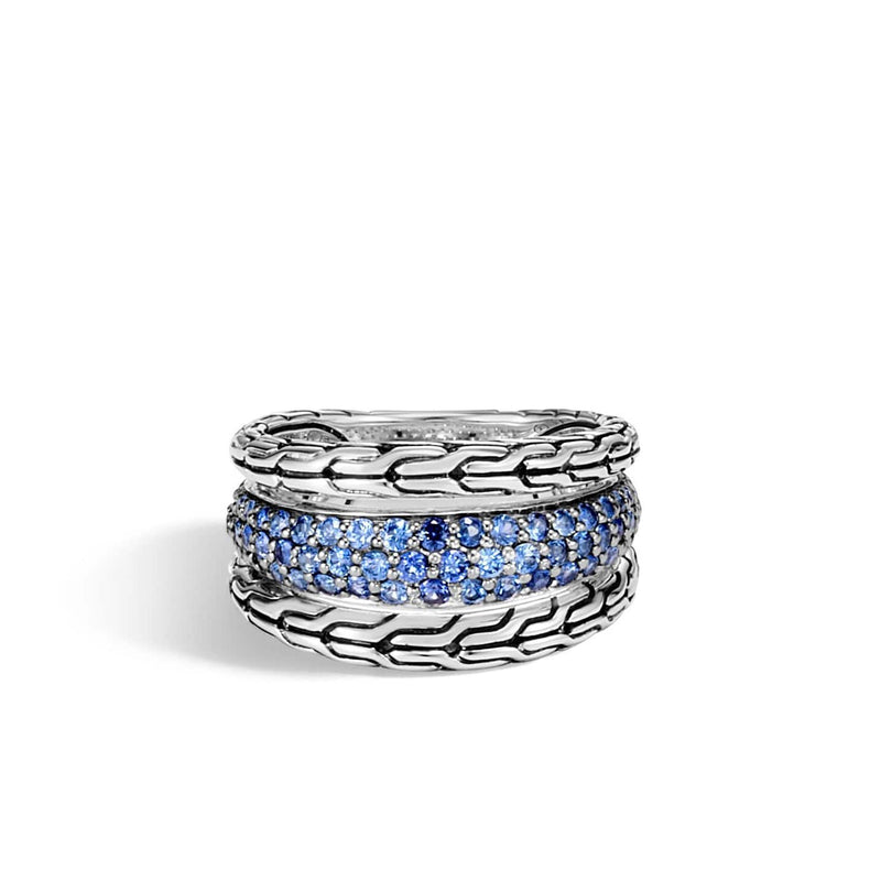 Classic Chain Blue Sapphire Ring - RBS9996984BSP-John Hardy-Renee Taylor Gallery