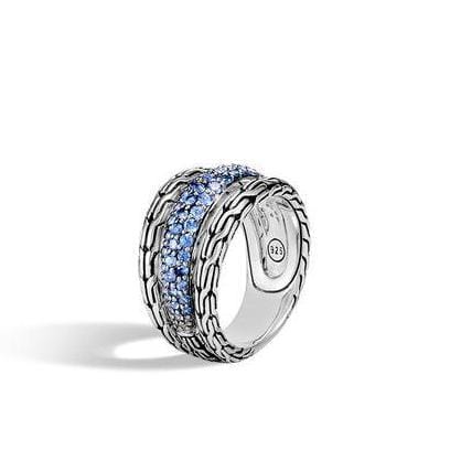 Classic Chain Blue Sapphire Ring - RBS9996984BSP-John Hardy-Renee Taylor Gallery