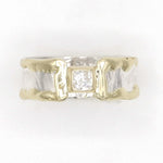14K Gold & Crystalline Silver Diamond Ring - 37385-Shelli Kahl-Renee Taylor Gallery