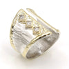 14K Gold & Crystalline Silver Diamond Ring - 37387-Shelli Kahl-Renee Taylor Gallery