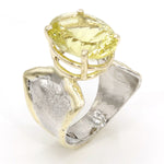 14K Gold & Crystalline Silver Margarita Quartz Ring - 37395-Shelli Kahl-Renee Taylor Gallery