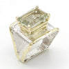 14K Gold & Crystalline Silver Prasiolite Ring - 37401-Shelli Kahl-Renee Taylor Gallery