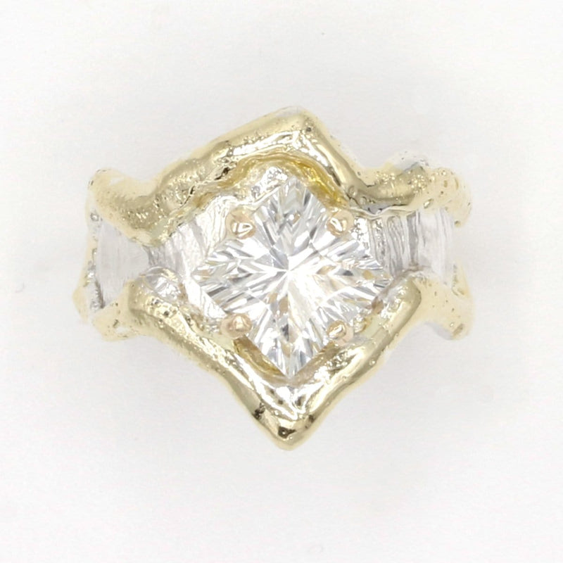 14K Gold & Crystalline Silver White Topaz Ring - 37405-Shelli Kahl-Renee Taylor Gallery