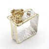 14K Gold & Crystalline Silver Diamond & Citrine Ring - 37410-Shelli Kahl-Renee Taylor Gallery