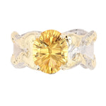 14K Gold & Crystalline Silver Citrine Ring - 37415-Shelli Kahl-Renee Taylor Gallery