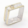 14K Gold & Crystalline Silver Diamond Ring - 37428-Shelli Kahl-Renee Taylor Gallery