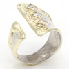 14K Gold & Crystalline Silver Diamond Ring - 37430-Shelli Kahl-Renee Taylor Gallery