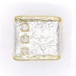 14K Gold & Crystalline Silver Diamond Ring - 37432-Shelli Kahl-Renee Taylor Gallery
