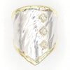14K Gold & Crystalline Silver Diamond Ring - 37433-Shelli Kahl-Renee Taylor Gallery