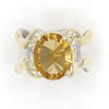 14K Gold & Crystalline Silver Citrine Ring - 37438-Shelli Kahl-Renee Taylor Gallery