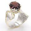 14K Gold & Crystalline Silver Garnet Ring - 37439-Shelli Kahl-Renee Taylor Gallery