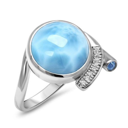 Como White Sapphire Ring - Rcomo00-00-Marahlago Larimar-Renee Taylor Gallery