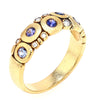 18K Candy Blue Purple Mix Sapphire & Diamond Dome Ring - R-122S-Alex Sepkus-Renee Taylor Gallery