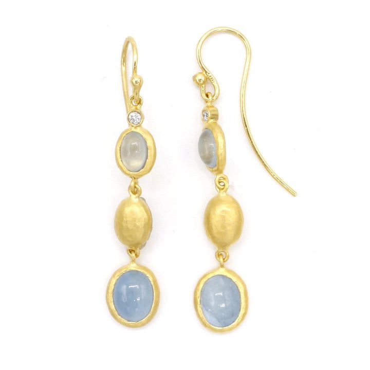 14K Gold, Aquamarine & Diamond Earrings - M6924-Marika-Renee Taylor Gallery