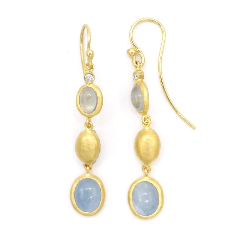Marika Aquamarine, 14k Gold & Diamond Earrings - MA6924-Marika-Renee Taylor Gallery