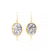 14K Gold Rutilated Quartz & Diamond Earrings - M6880