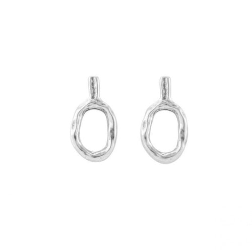 Sheet Sterling Silver Plated Earrings - PEN0612MTL0000U-UNO de 50-Renee Taylor Gallery