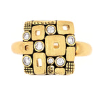 18K "Square Windows" Diamond Dome Band Ring - R-158D-Alex Sepkus-Renee Taylor Gallery